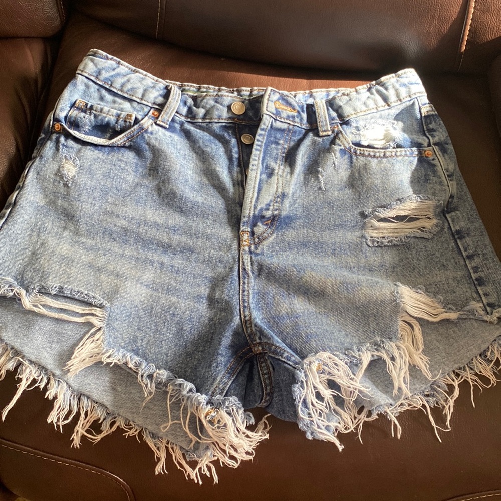 High rise jean shorts